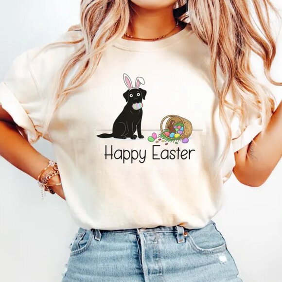 Tops - Happy Easter Dog Shirt, Funny Dog Lover Shirt Gift, Cute Dog Tee